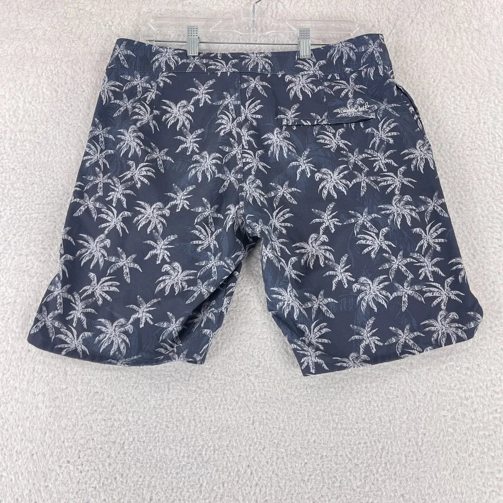 Travis‎ Mathew Sand Bar Board Shorts Mens Size 32 Blue Palm Trees Swimwear Beach